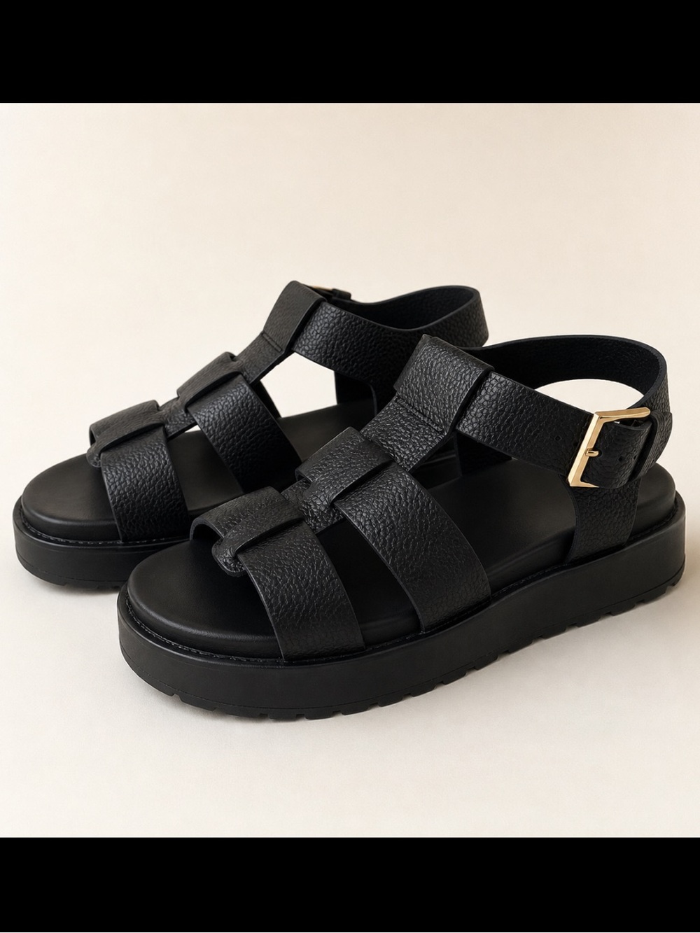 Torrid Flatform Gladiator Sandals Woman 10WW Black Streetwear Comfy
